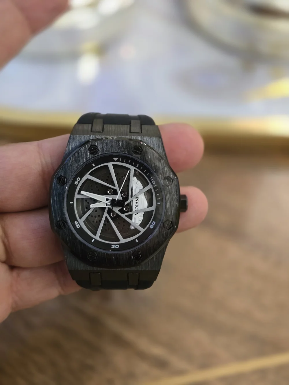 Invicta Pro Diver 15000 Black Titanium Watch with Black & Silver Dial#prodiver